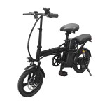 14-inch lithium battery, rear-mounted single-speed folding electric bike for delivery, can fit in the trunk of a small car.